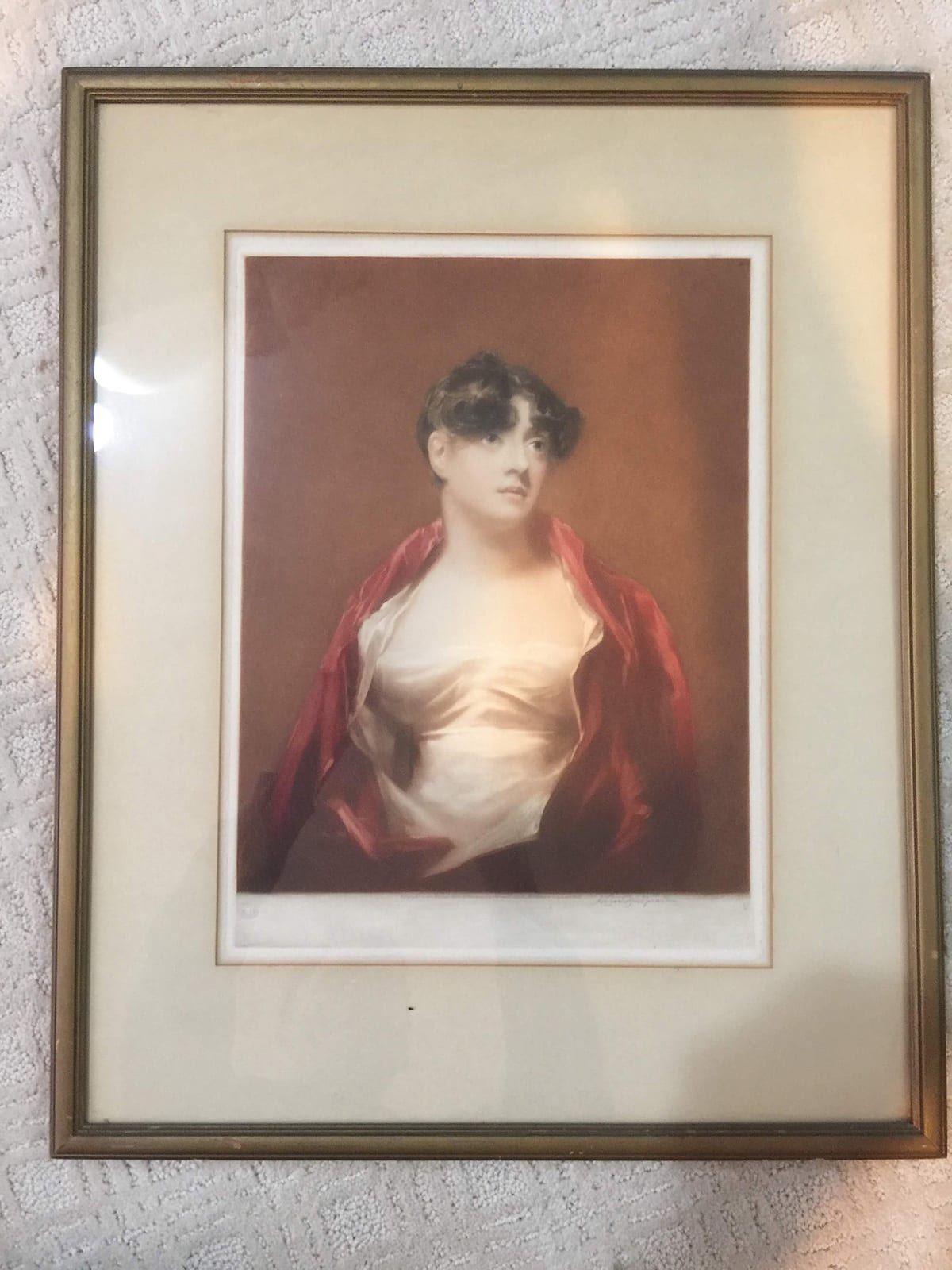 Lady In Red Velvet Jacket (1898) UK - Framed