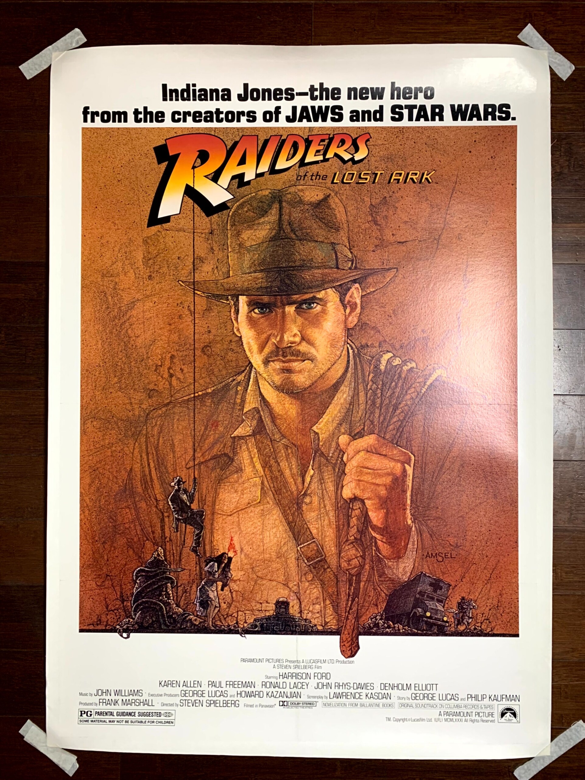 Raiders of the Lost Ark (1981) US One Sheet Movie Poster LB